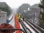 viaduct work in the rain